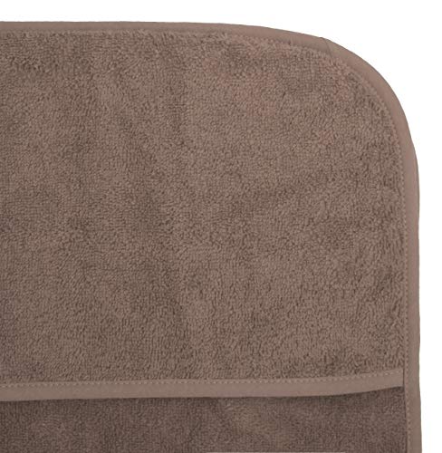 Brandsseller Gartenliegenbezug 75x200 cm – Frottee Schonbezug Handtuch-Auflage aus 100% Baumwolle – waschbar, rutschfest, Öko-Tex Standard 100 – Braun