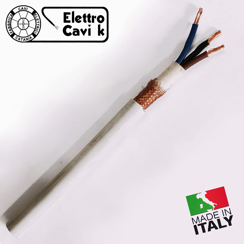 ® ELETTRO CAVI K - CAVO SCHERMATO 3x2,5mm² FG7ORH2R DA ESTERNO TRIPOLARE DOPPIA GUAINA 3 POLI 50 METRI