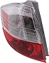 Evan-Fischer Tail Light Assembly Compatible with 2009-2014 Honda Fit Red and Clear Lens Driver Side