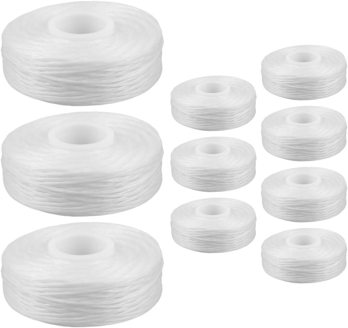 Cabilock 10Pcs Dental Floss Core Refill 50M Polyester Thread Spool Reusable Tooth Flosser Replacement for Oral Care, Braces & Sensitive Gums | Unflavored Bulk String