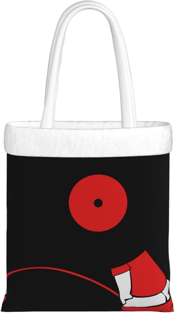 Amazon トートバッグ Dj ボーイ キュート マンガ Cd クリスマス ふわふわ 可愛い おしゃれ バッグ 手提げ袋 ファッション 贈り物 持ち運びが容易 ギフトバッグ 贈り物 クリスマスプレゼント Briskaari シューズ バッグ