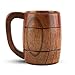 cigemay Chope à bière en Bois, Tasse à bière en Bois Tasse à bière rétro Grande capacité thé Eau Tasse à Boire Classique avec poignée pour Bar, KTV, Club, Restaurant, hôtel et Usage Domestique