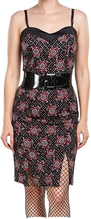 Sourpuss Tattooed Roses Slit Dress from Clothing Medium