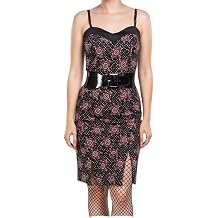 Tattooed Roses Slit Dress - Large - from Sourpuss Clothing