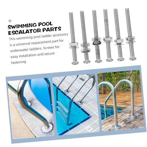 6 tornillos decorativos para escalera de piscina miniatura 6