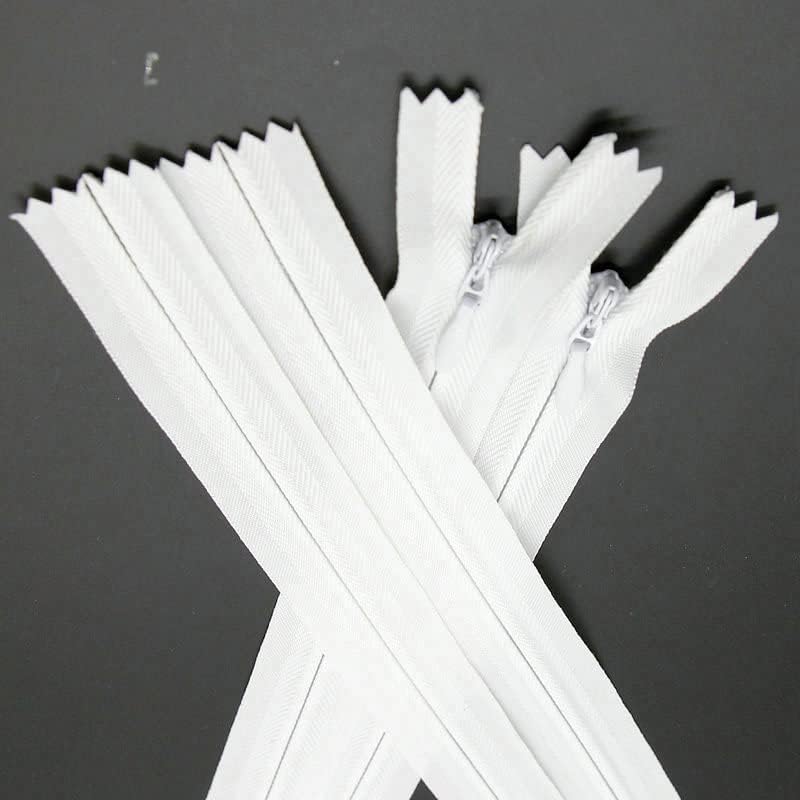 12 Inch Invisible Zipper, Close End Nylon Hidden Zipper for Handmade Garment Bags, Home Textile, Tailor (30PCS, White) YIGUANXIN - Image 3