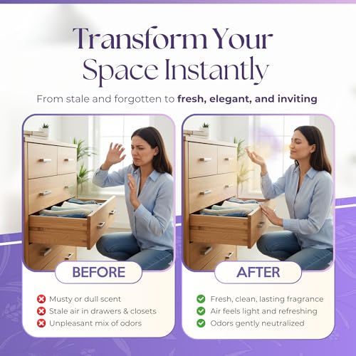 Image of 15 Pack Sachets for Drawers and Closets, Scented Sachets for Drawers, Closet Freshener Sachet for Drawers to Refresh Any Space, Sachet Bags, Scented Drawer Fresheners for Dresser, Lavender