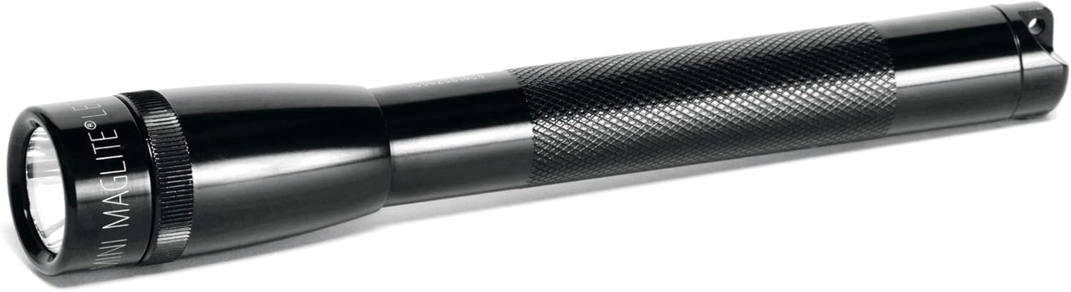 Maglite Mini Pro LED 2 AA Flashlight, 272 Lumens Ultra Bright, Black w/ Holster SP2P01H - Made in USA
