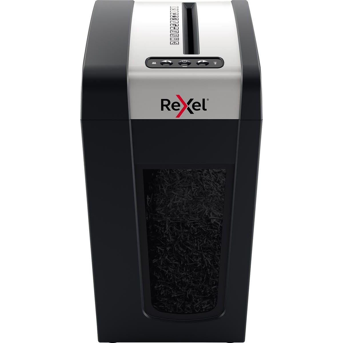 Rexel MC6-SL Whisper-Shred, Niszczarka do Papieru, Tnie na Mikrościnki do 6 kartek (80 gsm), P-5, Domowe Biuro, Pojemność Pojemnika na ścinki 18L, Cicha i Kompaktowa, Seria Protect (2020133EU)