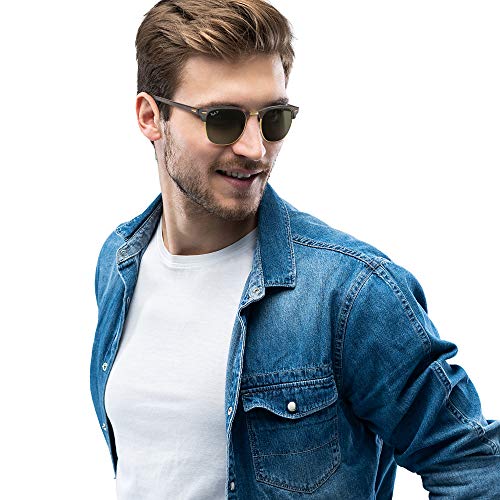 Image of Ray-Ban RB3016 Clubmaster Classic Square Sunglasses for Men for Women