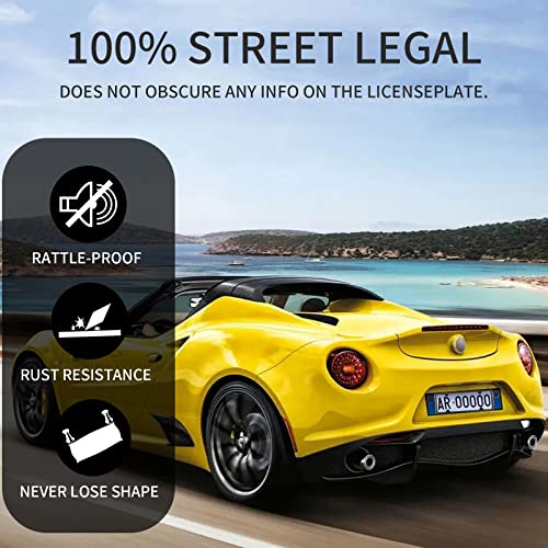 T-Carbon Real Carbon Fiber License Plate Frame, Slim Edge License Plate Frames, High Gloss Finish License Plate Holder With Mounting Tools, Car License Plate Cover Fit For Us Can Vehicles 4 Holes 1Pcs #TOP7