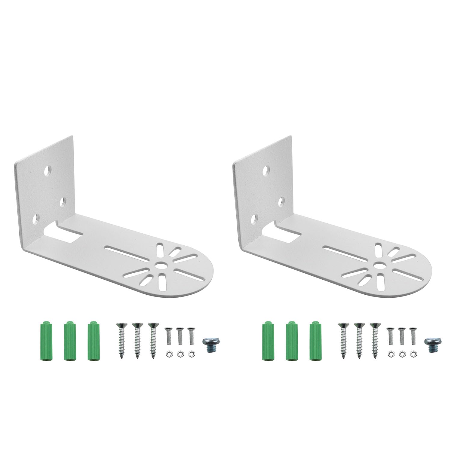 JCBIZ 2pcs Nail-Free Wall Mount Camera Bracket White Metal Surveillance Bracket with Adhesive Universal Small Floating Bracket for Security Cameras Speakers