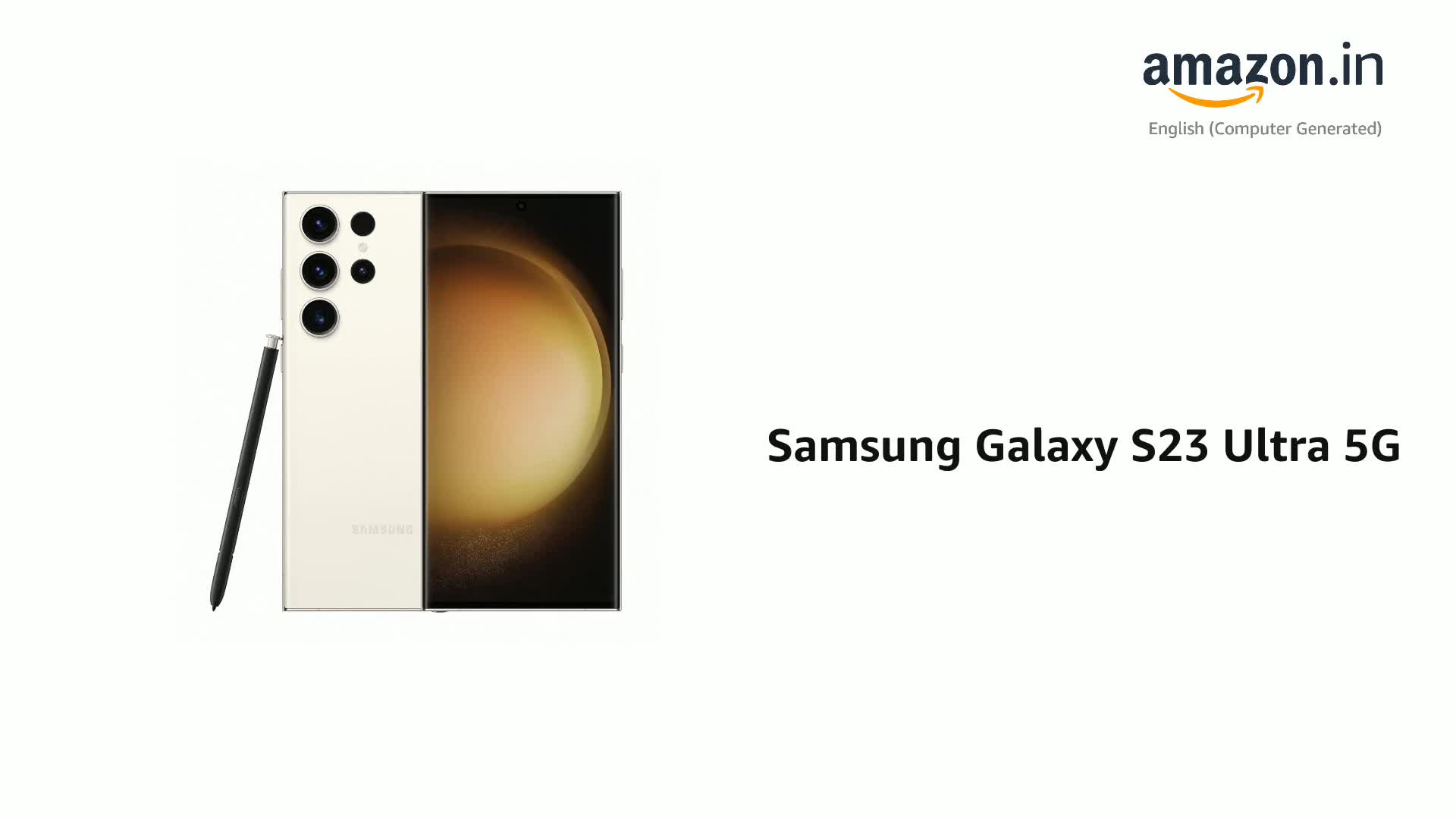 Refurbished) Samsung Galaxy S23 Ultra 5G (Cream, 12GB, 256GB