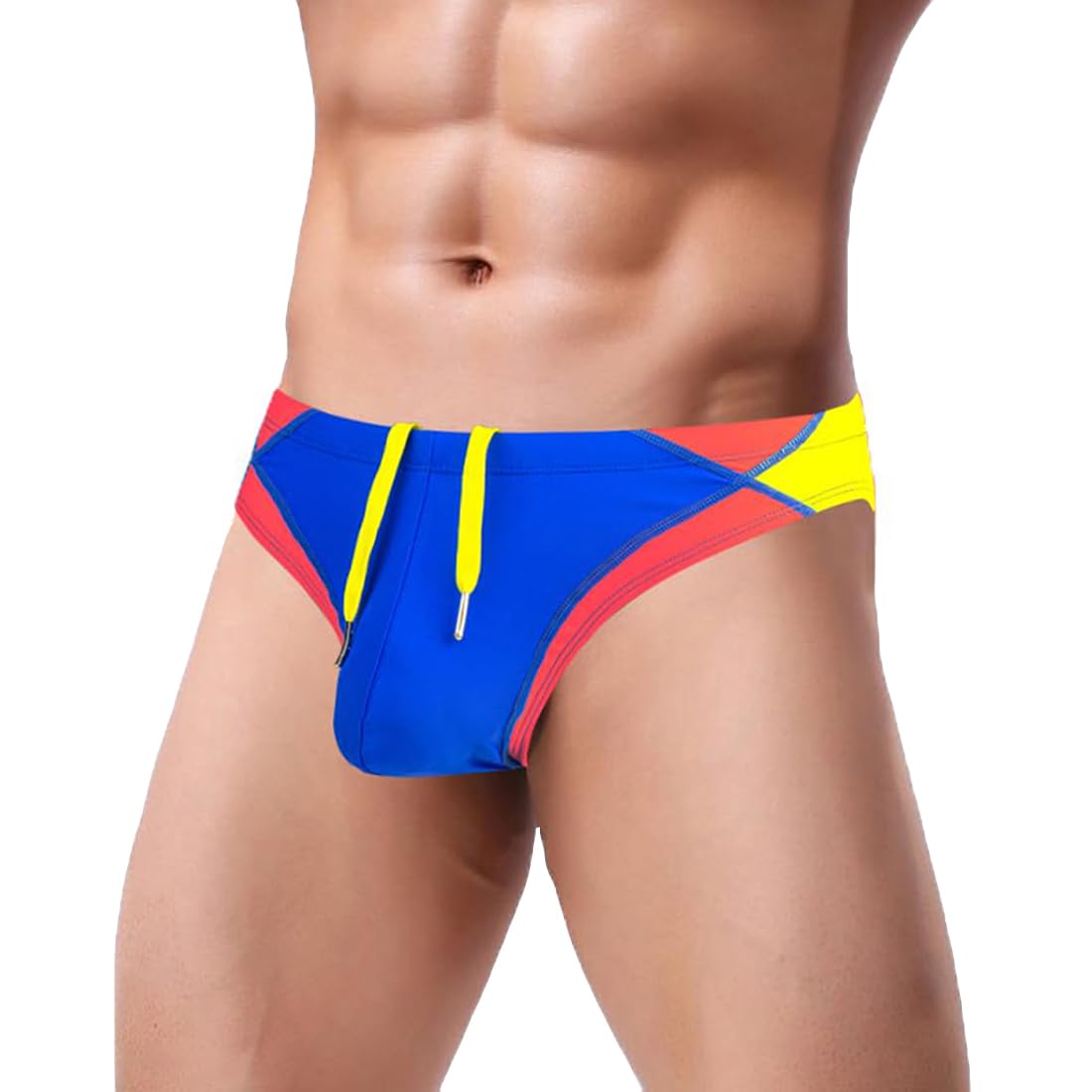 ZUOLAIYIN Badehose Herren Eng Kurz Badeshorts mit Tunnelzug Schwimmhose Badeslip Schwimmwear Männer Bikini Slip