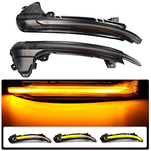 Hacreyatu Dynamic LED Side Mirror Turn Signal Light Indicator For Audi A6 S6 RS6 4G C7 7.5 2012 2013 2014 2015 2016 2017 2018