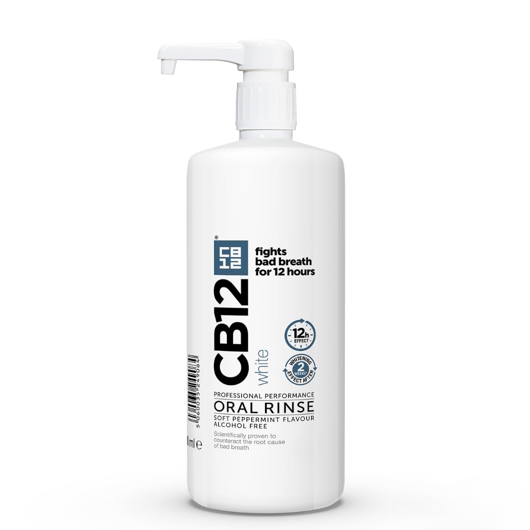 CB12 Whitening Mouthwash Alcohol Free for 12H Bad Breath Treatment 1 Litre