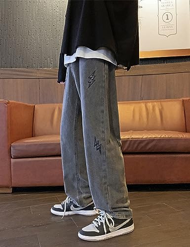 Men's Streetwear Jeans Y2K Hip Hop Baggy Jeans Wide Leg Harajuku Denim Pants Joggers2