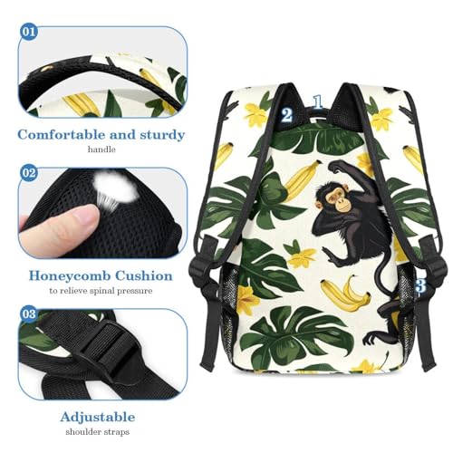Gorilla & Palm Leaf Banana, ensemble cartable à imprimé jungle tropicale - 4