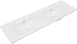 60" Vanity Top Bathroom Sink with 3 Holes