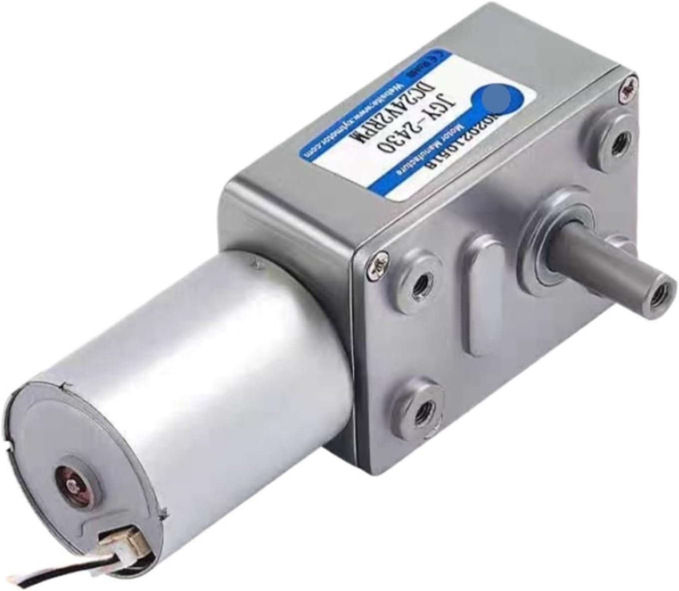 1Pcs JGY2430 Micro Brushless DC Worm Reduction Motor Speed Regulation Small Motor 12v24v Self-Locking Gear D6-14mm Hollow Shaft(Only The Motor,66 RPM_24V)