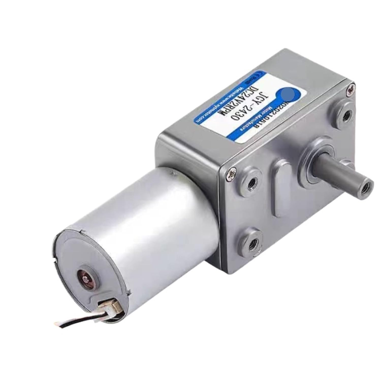 1Pcs JGY2430 Micro Brushless DC Worm Reduction Motor Speed Regulation Small Motor 12v24v Self-Locking Gear D6-14mm Hollow Shaft(Only The Motor,150 RPM,24V)