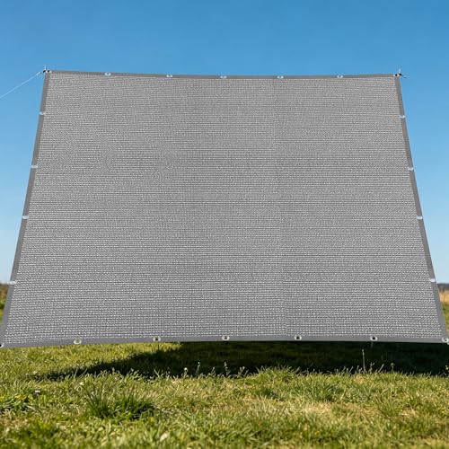 Toile d'ombrage de serres 3.4x3.8m gris clair perméable avec œillets