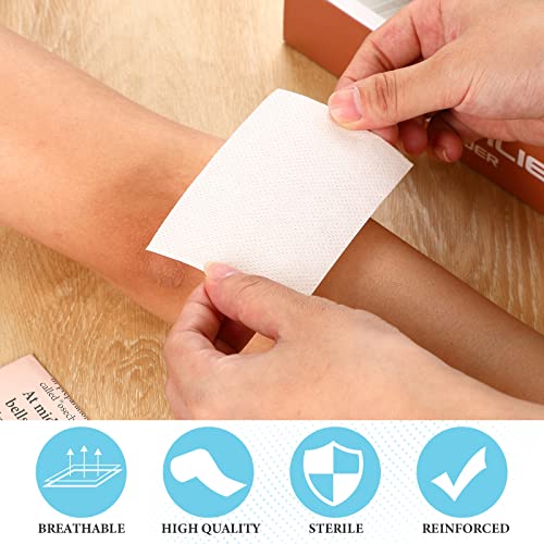 Timgle 4 Rolls Soft Fabric Cloth Adhesive Tape 4 Inch By 10 Yards Self Adhesive Bandage Wrap Non Woven Cloth Tape First Aid Tape Wound Tape For Sports, Sensitive Skin, Ankle Sprains, Swelling #TOP2