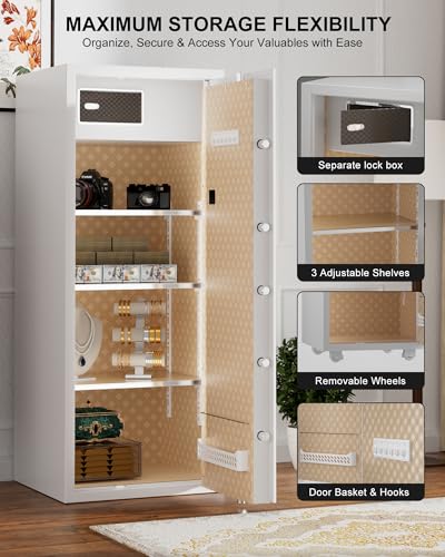 Image of TIGERKING Extra Large Home Safe 17.6 Cu Ft, Touchscreen Digital Keypad Lock
