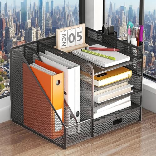 Range-dossiers métallique en maille organisation livres stylos bureau - 3