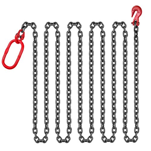 OrangeA 10FT Chain Sling 0.31 Inch x 10 Ft Single Leg with Grab