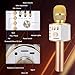 BONAOK Wireless Bluetooth Karaoke Microphone,3-in-1 Portable Handheld Karaoke Mic Speaker Machine Home Party Birthday for All Smartphones (Q37 Gold)
