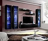 Elegantes Design: Verglaste Vitrinen verleihen der Schrankwand Eleganz und Leichtigkeit und ermöglichen die ästhetische Präsentation von Dekorationen, Erinnerungsstücken oder Büchern.Mit Glasvitrinen können Sie Ihre Lieblingsstücke wie Tassen, Bücher oder Schmuck einfach ausstellen