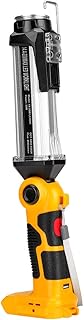 Cordless LED Work Light for Dewalt 20V Max Li-ion Battery, Hiesuan 35W 2000LM Outdoor Flashlight Portable Camping Lanterns with Hook, 90°Rotatable for Car Repairing, Job Site Lighting, Emergency