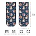 LITPUZC 5 Pairs Fashion Ankle Socks for Women Girl English Springer Spaniel And Retro Floral Crew Sock Soft Breathable Low Cut Socks for Sport Running Athletic
