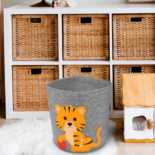 Cesta de almacenamiento de fieltro Toyvian ecológica y multifuncional con dibujos animados 6