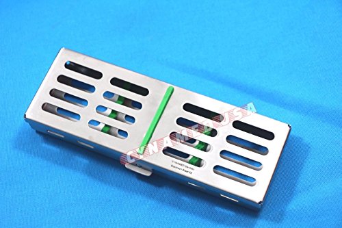 German Stainless 1 Each Dental Autoclave Sterilization Cassette Rack Box Tray for 5 Instrument
