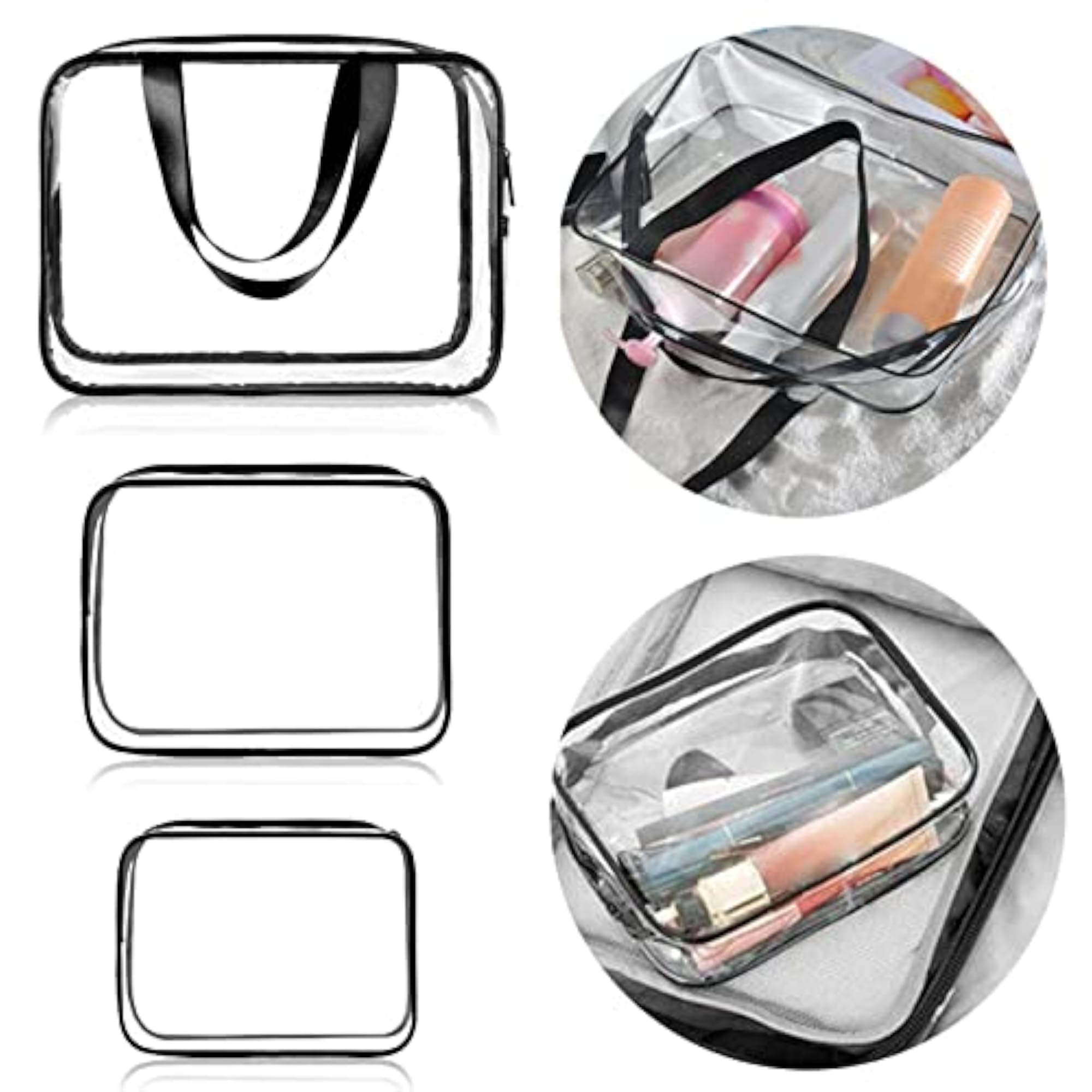 Waterproof Portable Clear Toiletry Bag for Outdoor Use