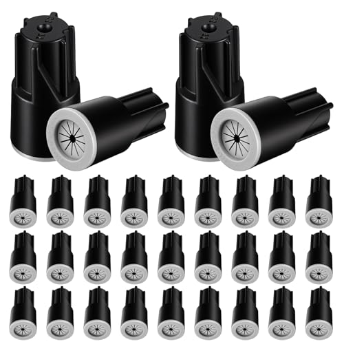 30 Pcs Waterproof Wire Nuts, Outdoor Electrical Cable Terminal Twist Nuts Caps Cable Terminal Connector for Landscape Lighting Irrigation Valves Wet Location Installation 22awg-14awg﻿ Black