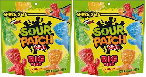 SOUR PATCH KIDS Big Kids Soft & Chewy Candy, Share Size, 12 oz (Pack of 2)