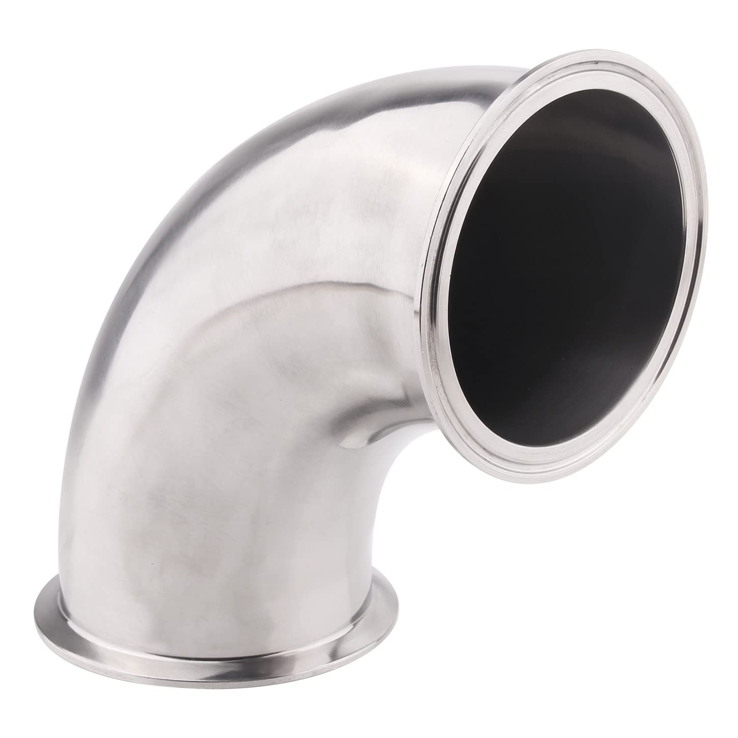 Codo 90 grados sanitario de 4 pulgadas en acero inoxidable 304 DERNORD para tubos OD