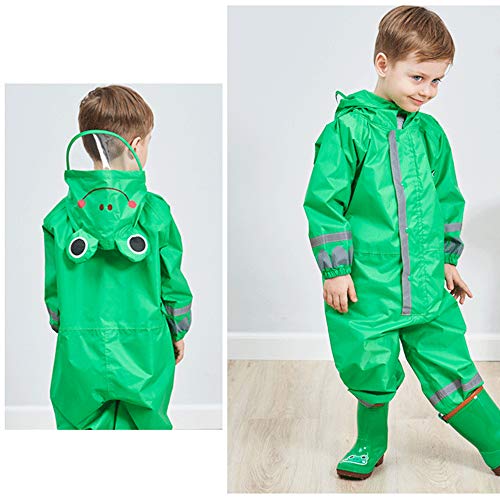 Ssawcasa Toddler Rain Suit,Waterproof Girls Boys Raincoat,Kids Rain Poncho,Unisex Baby Rain Gear Jacket Rainsuit Coverall thumb #6