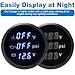 WATERWICH 2inch 52mm 3 in 1 Triple Gauge Set Water Temperature Gauge °F + Oil Pressure Gauge PSI + Voltmeter for Car Truck Boat Vehicle Marine