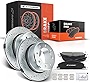 A-Premium Rear Drilled and Slotted Disc Brake Rotors and Pads Kit Compatible with Dodge Ram 2500 3500 2009-2010 Ram 1500 2012 2500 3500 2011-2018 Replace# BR900698 6-PC Set