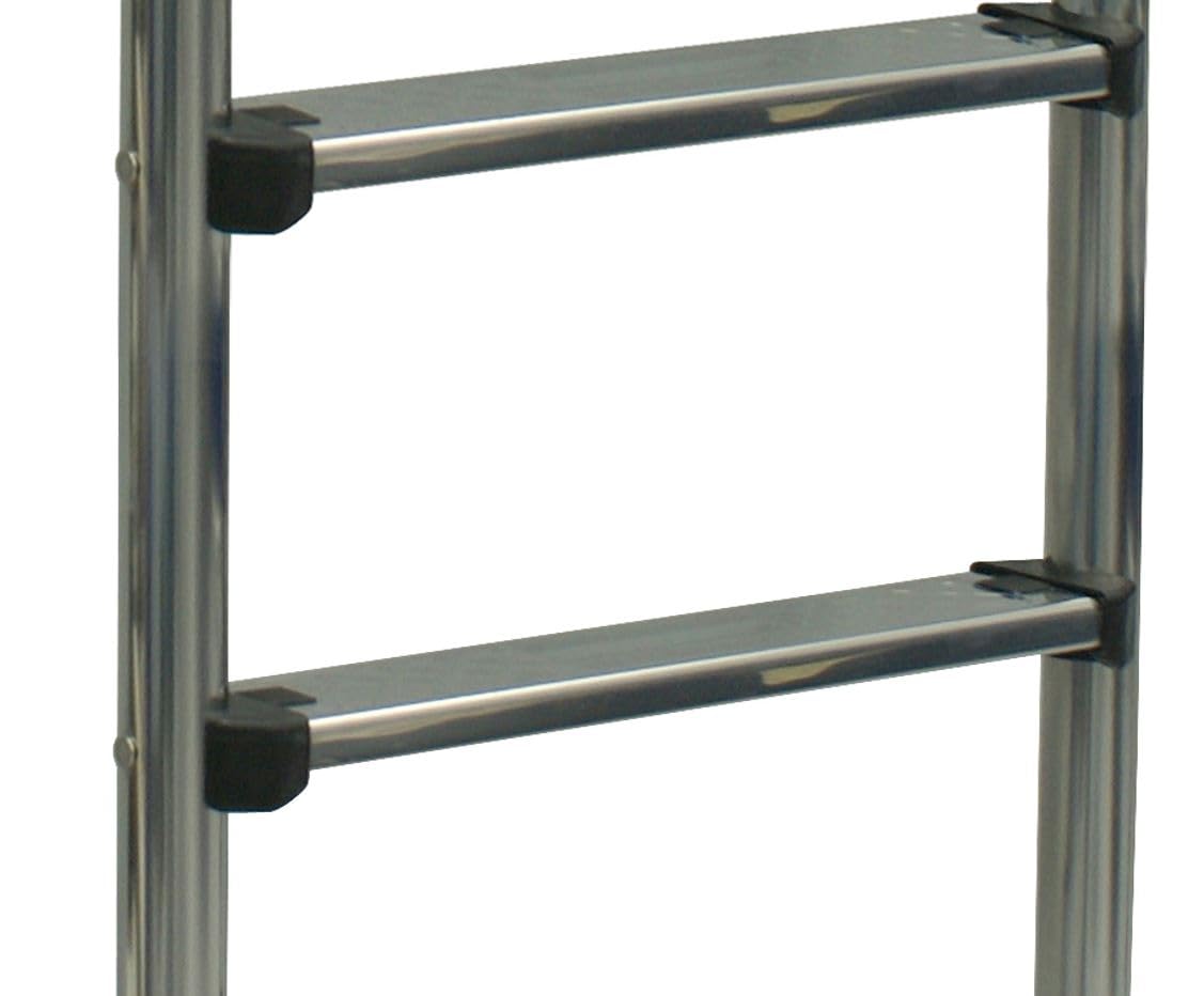 Gre 40274 - Scala di sicurezza per piscine interrate - Acciaio inossidabile, gradini antiscivolo e sistema di protezione per bambini