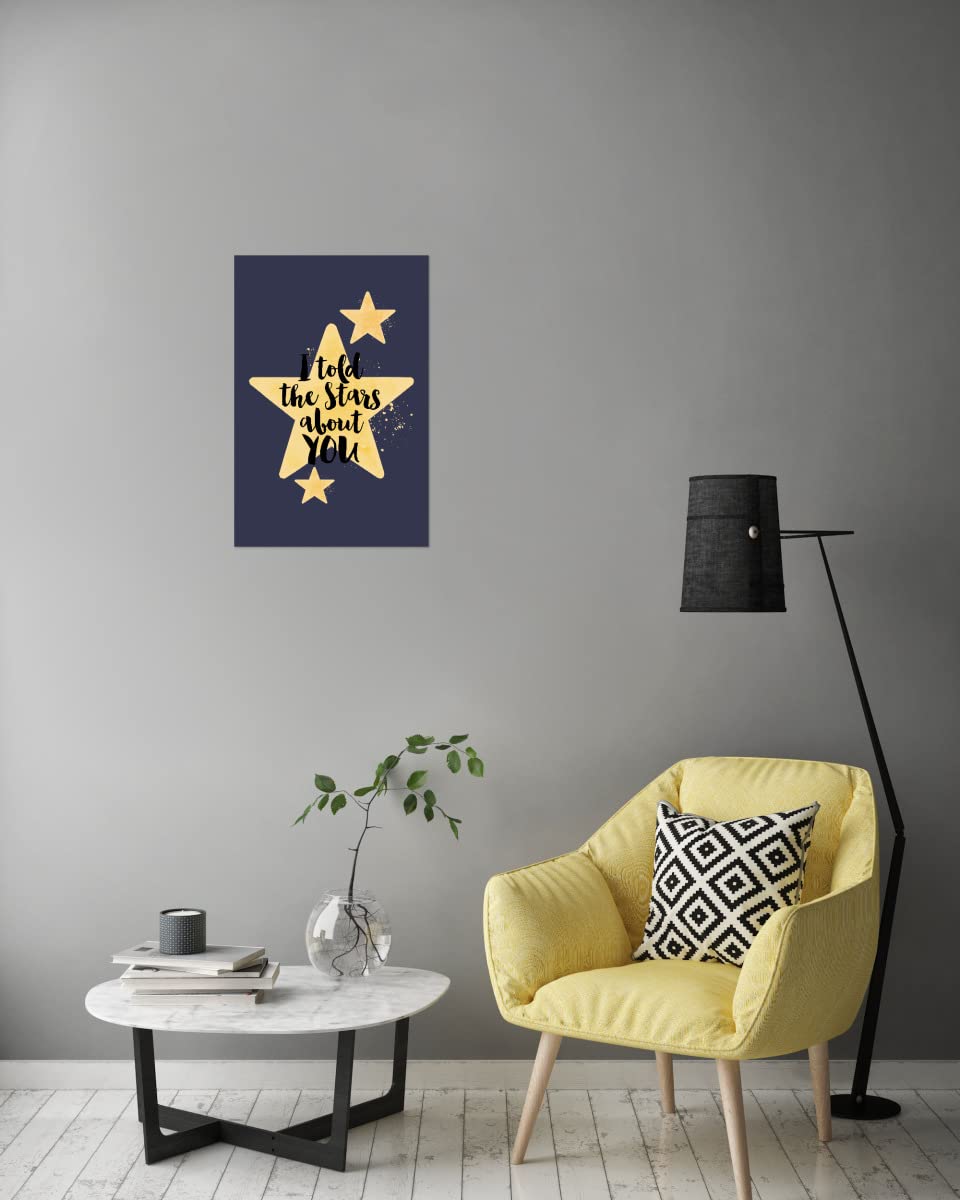 artboxONE Poster 90x60 cm Bild Kinderzimmer Für Kinder I told the stars - Bild star stern