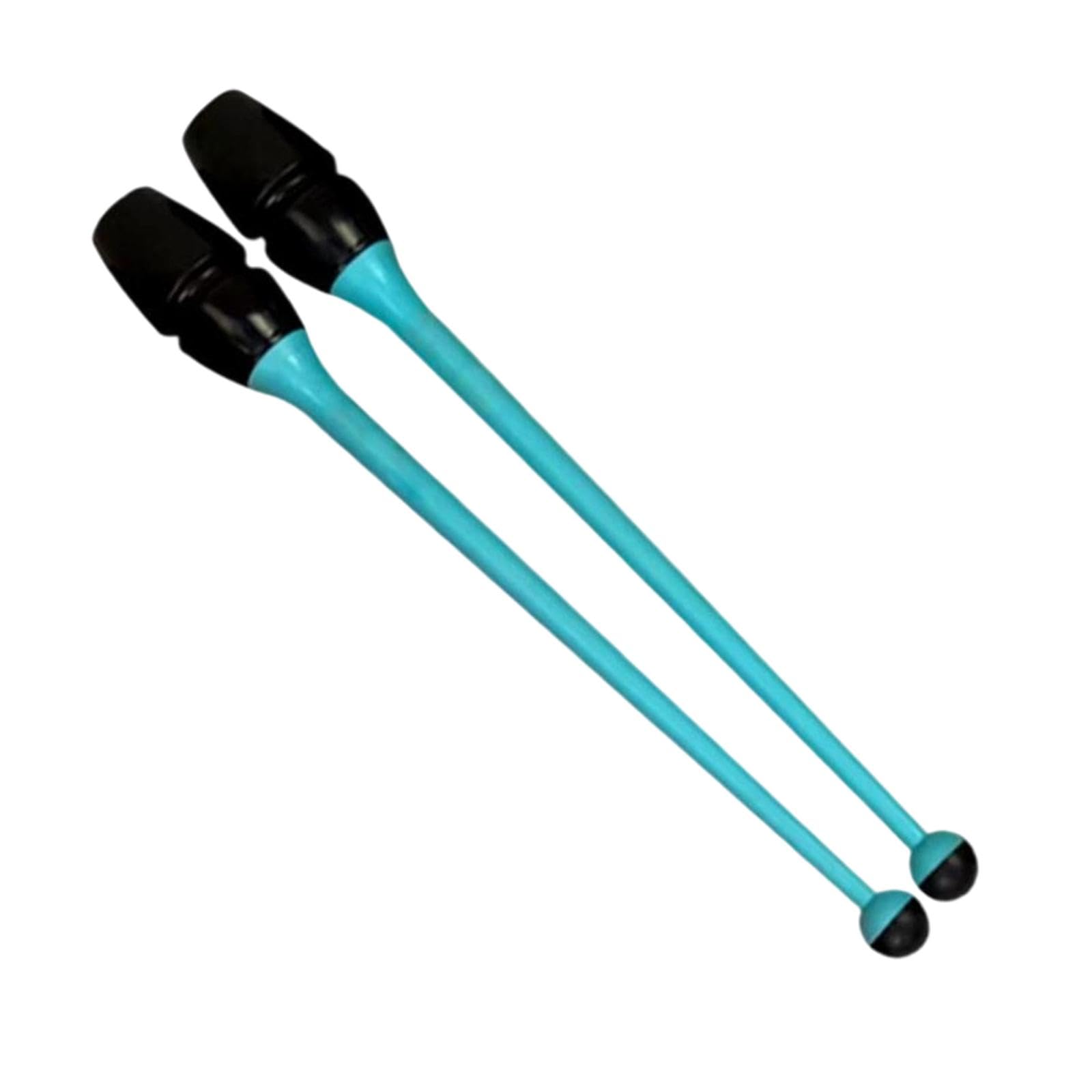 Baoblaze 2 Pezzi Bastoncini da Ginnastica clavette Attrezzi Fitness Bastoncini artistici per Bambini Adulti Lunghezza 41 cm Attrezzatura per Allenamento