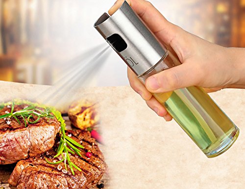 THEE Olive Oil Sprayer Bottle Vinegar Bottle Oil Dispenser for BBQ Cooking Baking