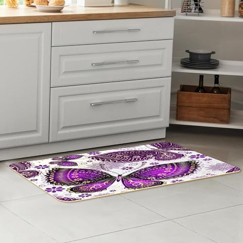 Alfombrillas de cocina para pasillo y cuarto de lavado VAPOKF diseño floral de 2 piezas 7