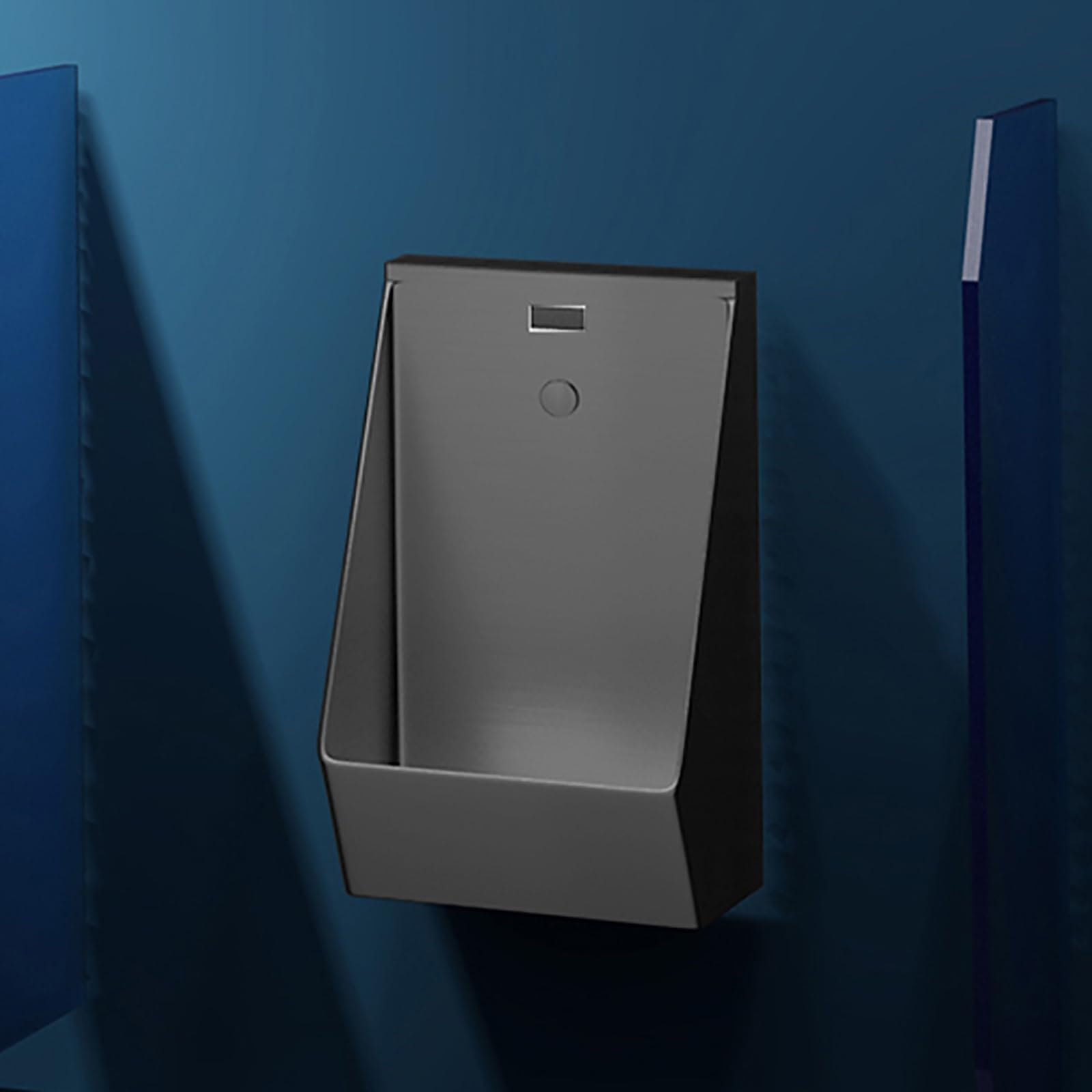 GTHTUHFD Urinals For Men Spill Proof, Bar Urinals, Stainless Steel Urinals, Urinals For Men Spill Proof Nighttime, Garage Urinal, Urinals For Men Bathroom, Outdoor Toilet,Gri,Black