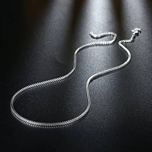 Collier en chaîne plaqué Rhodium ZH1YFD éclat platine - Finition de qualité supérieure